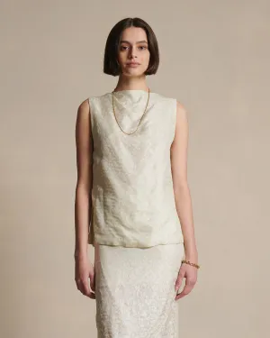 Mara Boat Neck Top - Cloud