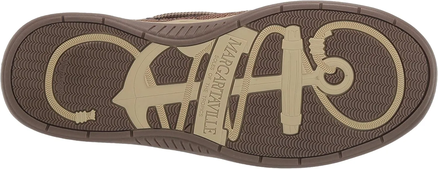 Margaritaville Mens Anchor Lace Boat Shoe, Light Tan, 9.5 US