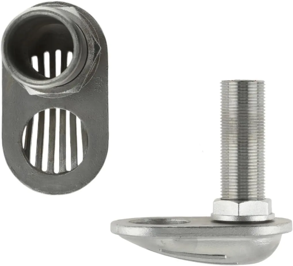 Marine 316 Stainless Steel Boats Intake Strainer Water Outlet Pipe Thru-Hull Pump Hose Inlet 1/2 3/4 1 1-1/4 1-1/2" Filter Scoop
