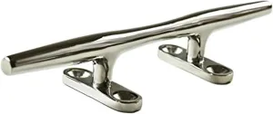 MARINE CITY 316 Stainless Steel Open Base Cleat - Hollow Base Deck Mooring Rope Tie Cleat, 8 Inches - Ideal for Boats (1 Pcs)