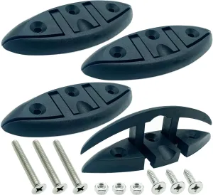 Marine Nylon 5" Folding Cleat,Flip Up Dock Cleat,Boat Kayak Mooring Cleat Accessories(4 Pcs)