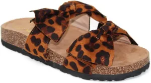 Mata Shoes Women Fashion Slide Sandals Soft Cork Footbed Slip On Bow Slides