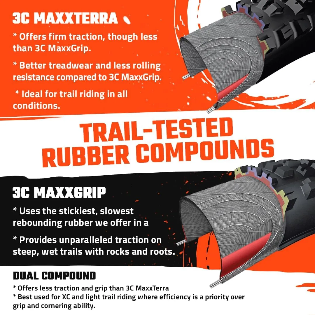 MAXXIS Rekon Mountain Bike Tire - 27.5" & 29" - Bundle with Cycle Crew Tire Lever