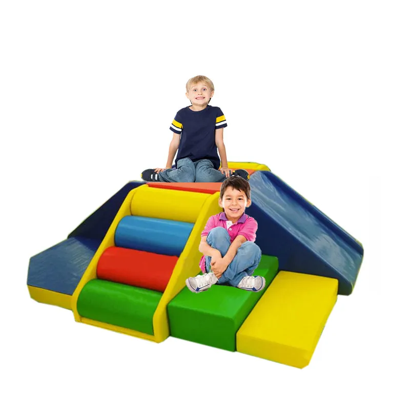 Megastar Soft Play Zone Multi Pyramids Fun Area With Slide, Roll & Climbing Activities( Includes 50 Balls)