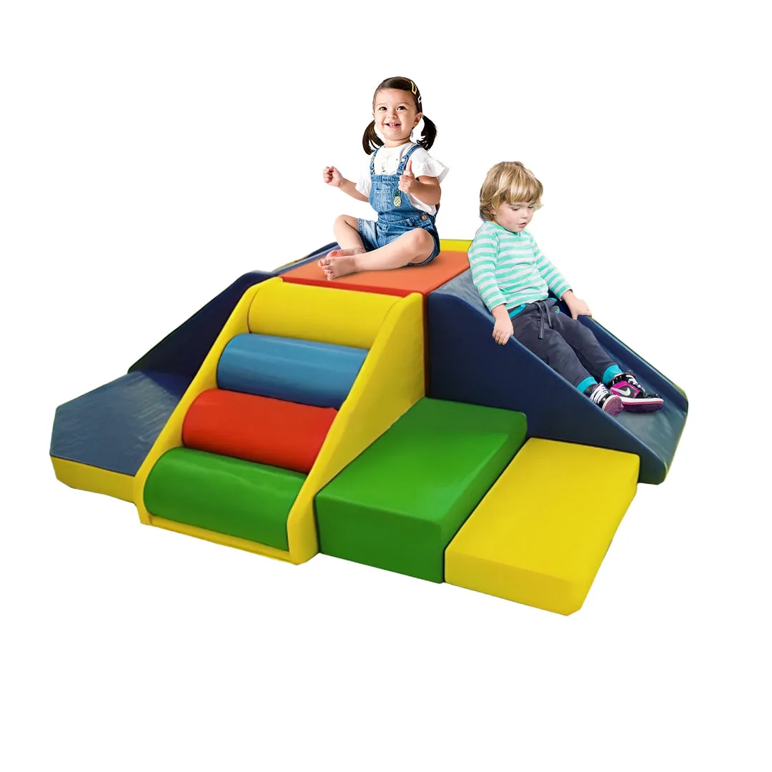 Megastar Soft Play Zone Multi Pyramids Fun Area With Slide, Roll & Climbing Activities( Includes 50 Balls)
