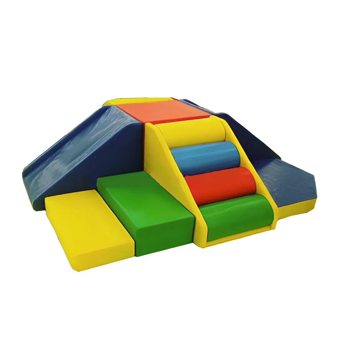 Megastar Soft Play Zone Multi Pyramids Fun Area With Slide, Roll & Climbing Activities( Includes 50 Balls)