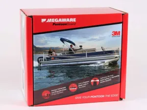Megaware Keelguard Pontoon Guard - Protects Exposed Areas of Your Pontoon from Dents and Scrapes - 3M Reflective Strip - Boat Tube and Log Bumper Guard - 40 Ft Kit - Pontoon up to 25 Ft (Red)