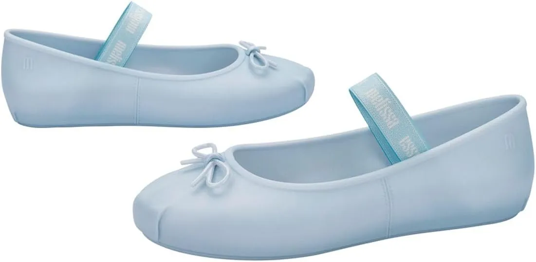 Melissa Sophie Jelly Flats for Women - Ballet Flats for Women Bow Applique & Strap, Slip-on Closed-Toe Women’s Jelly Shoes