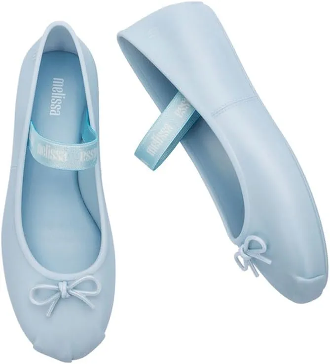 Melissa Sophie Jelly Flats for Women - Ballet Flats for Women Bow Applique & Strap, Slip-on Closed-Toe Women’s Jelly Shoes