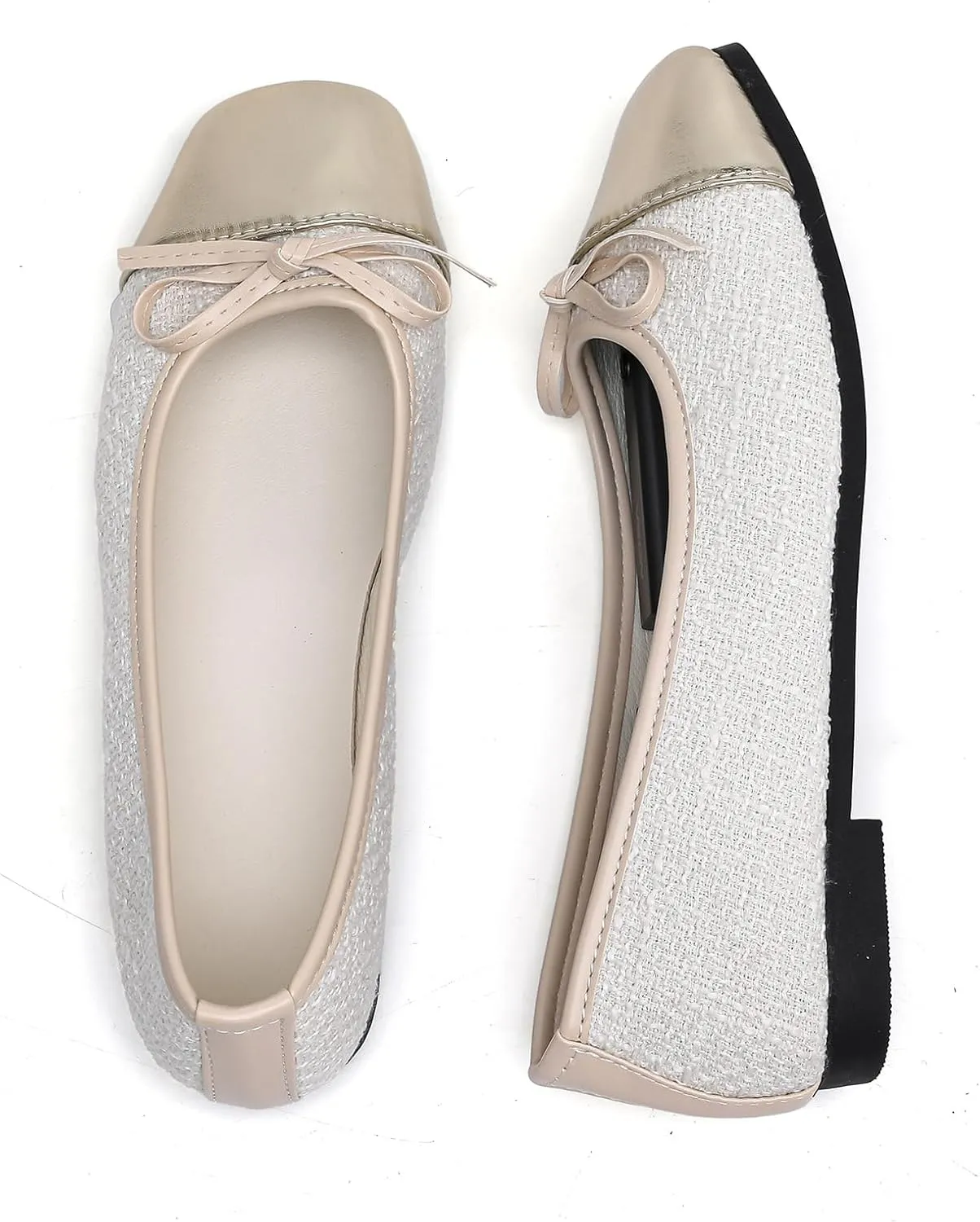 MEMON Women's Flats/Women Fashion Bowknot Flats/Ballet Flats for Women/Comfort Light Weight Slip-On Dress Shoes