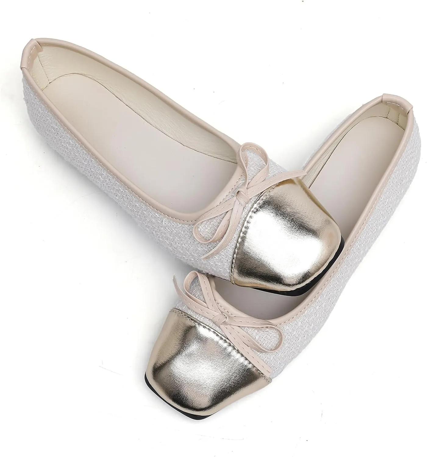 MEMON Women's Flats/Women Fashion Bowknot Flats/Ballet Flats for Women/Comfort Light Weight Slip-On Dress Shoes