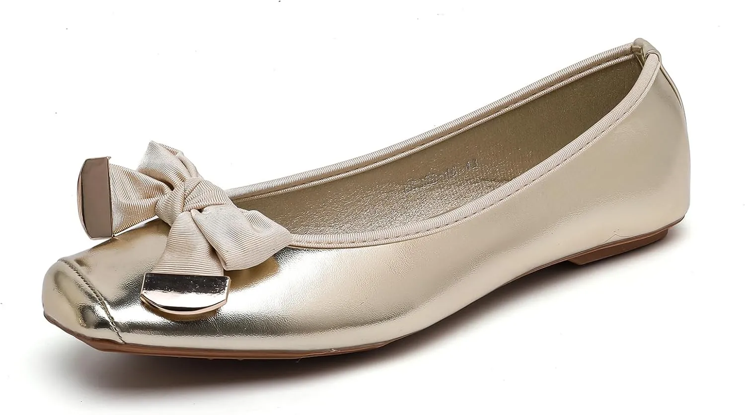 MEMON Women's Flats/Women Fashion Bowknot Flats/Ballet Flats for Women/Comfort Light Weight Slip-On Dress Shoes
