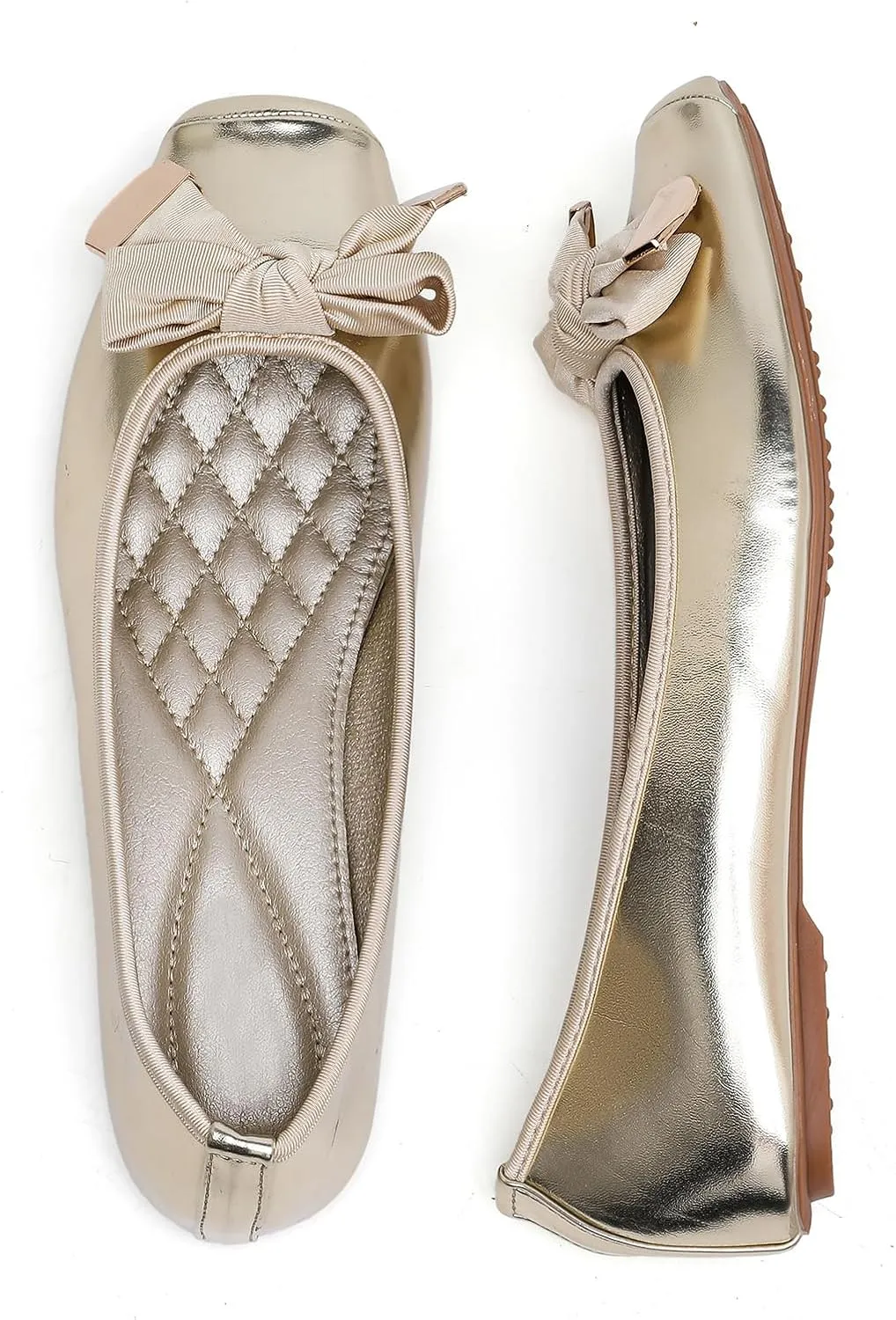 MEMON Women's Flats/Women Fashion Bowknot Flats/Ballet Flats for Women/Comfort Light Weight Slip-On Dress Shoes