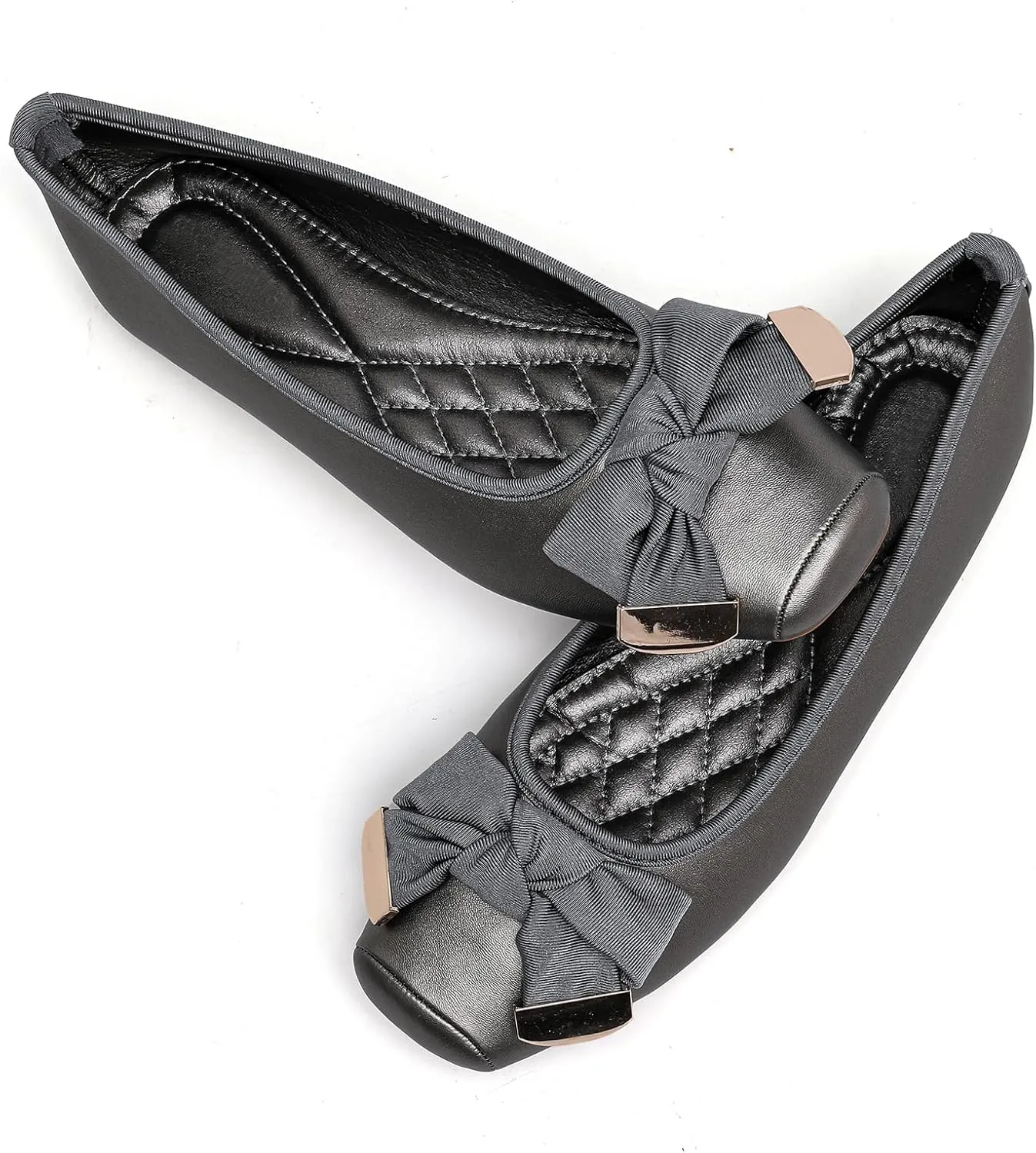 MEMON Women's Flats/Women Fashion Bowknot Flats/Ballet Flats for Women/Comfort Light Weight Slip-On Dress Shoes