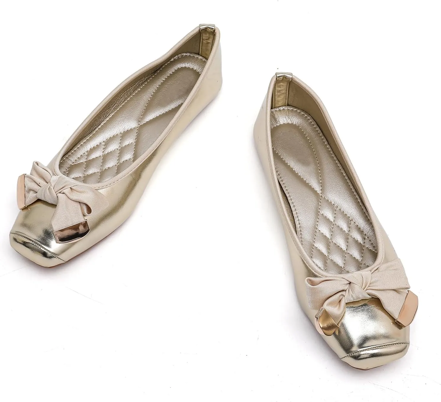 MEMON Women's Flats/Women Fashion Bowknot Flats/Ballet Flats for Women/Comfort Light Weight Slip-On Dress Shoes