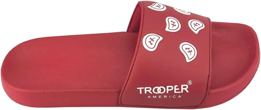 Men and Women TB-01 Bandana Paisley EVA Slide Sandals | Quick Drying Shower Slides | Ultra Cushion For Indoor and Outdoor | Contoured Footbed
