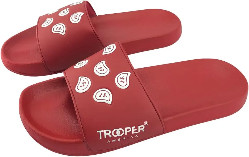 Men and Women TB-01 Bandana Paisley EVA Slide Sandals | Quick Drying Shower Slides | Ultra Cushion For Indoor and Outdoor | Contoured Footbed