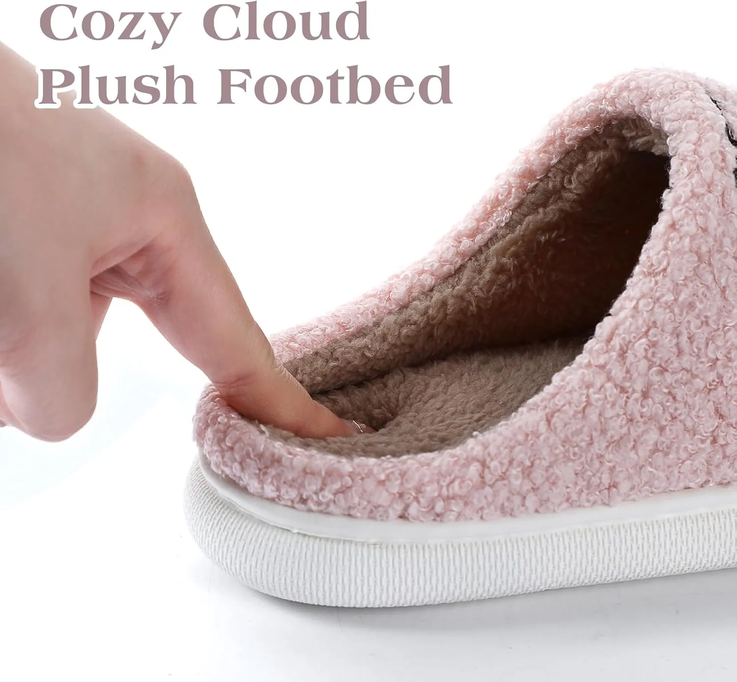 Menore Meet Me At Midnight Slippers for Womens Mens Soft Warm Fuzzy House Slides Memory Foam Lightweight Slip-on Slippers Indoor Outdoor