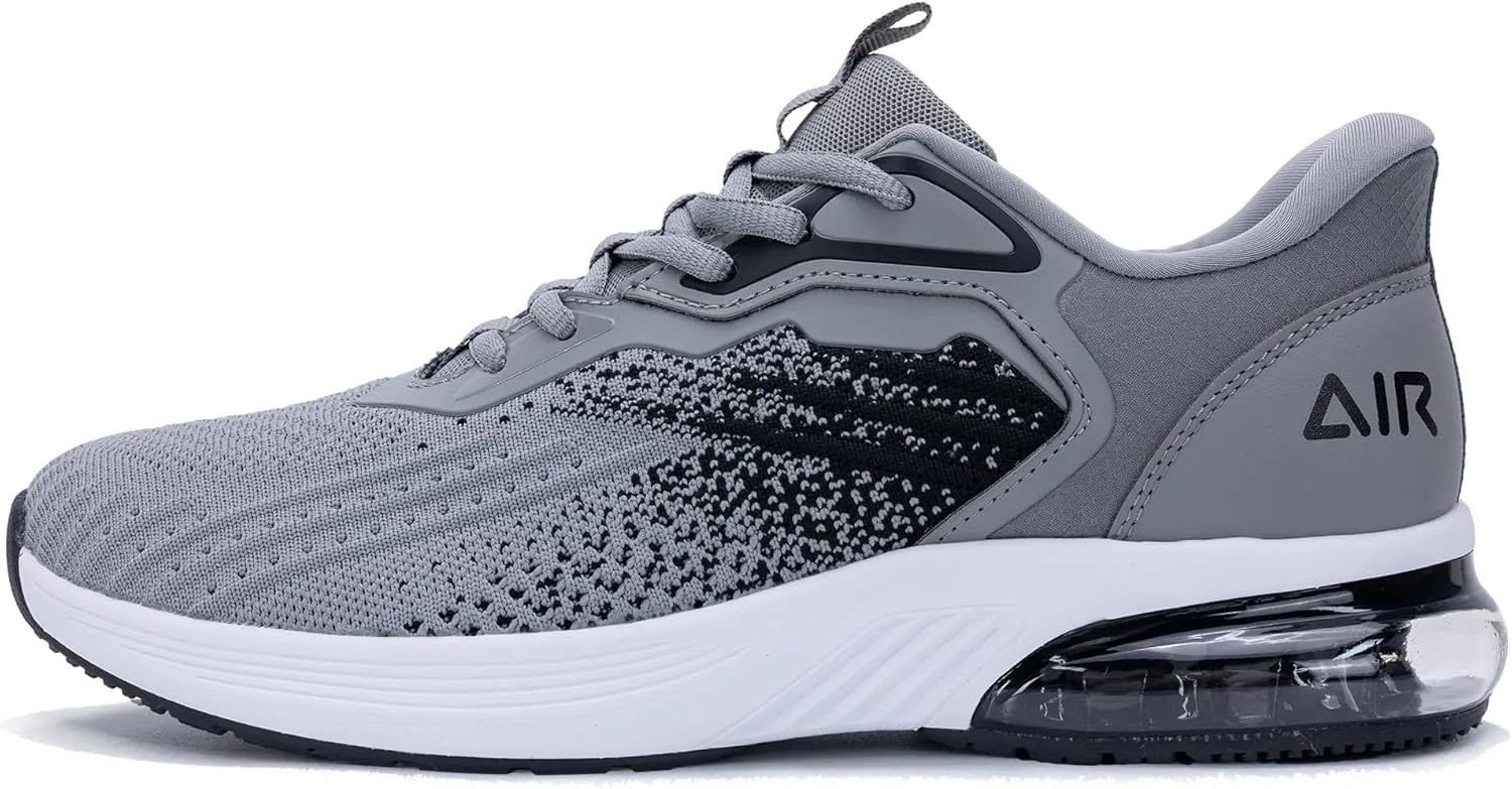 Mens Air Athletic Running Shoes Easy Slip On Tennis Sneakers Lightweight Comfortable Gym Walking Shoes for Men