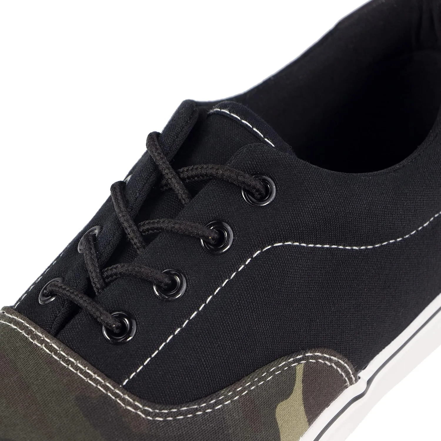 Men's Black Classic Low Top Shoes Canvas Fashion Sneaker with Soft Insole Causal Dress Shoes for Men Comfortable Walking Shoes