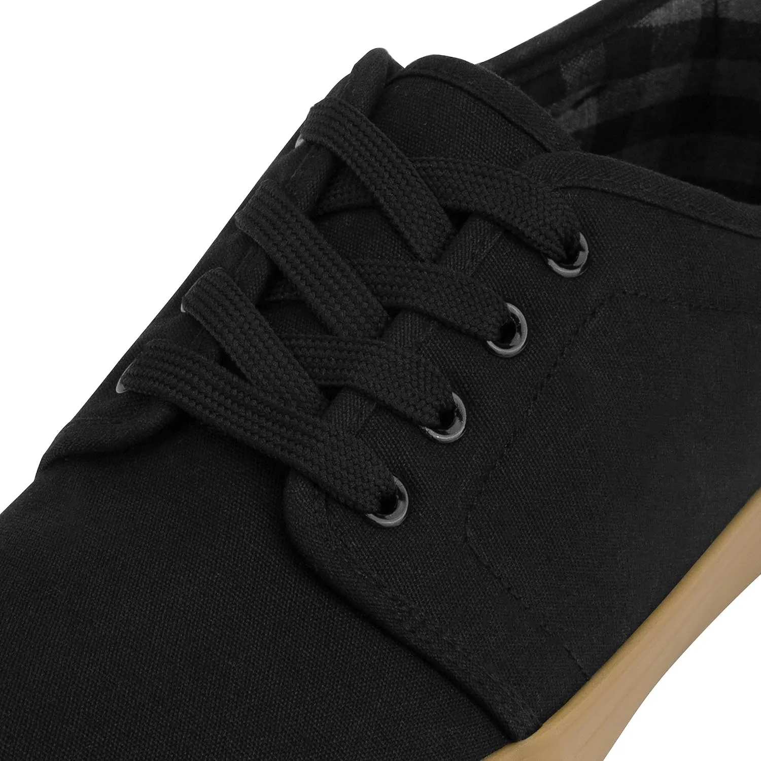 Men's Black Classic Low Top Shoes Canvas Fashion Sneaker with Soft Insole Causal Dress Shoes for Men Comfortable Walking Shoes