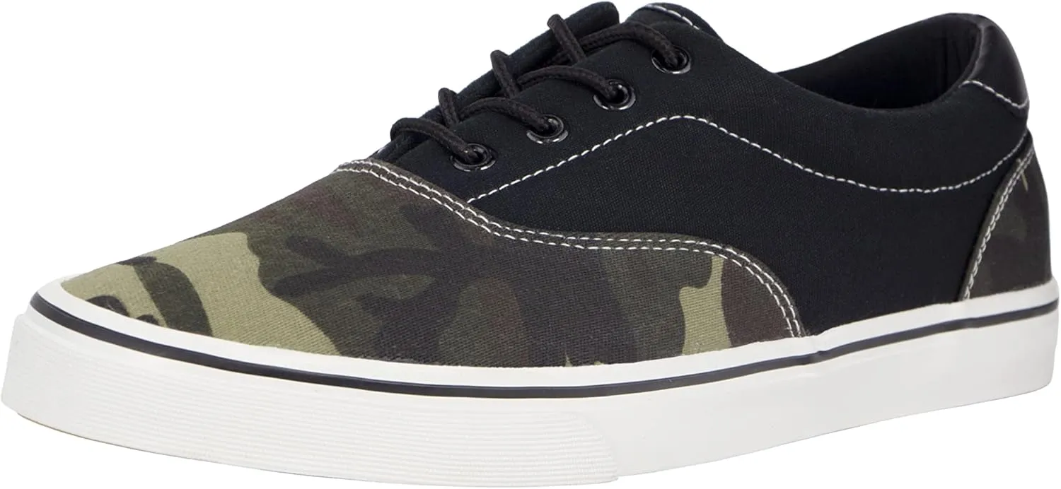 Men's Black Classic Low Top Shoes Canvas Fashion Sneaker with Soft Insole Causal Dress Shoes for Men Comfortable Walking Shoes