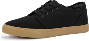 Men's Black Classic Low Top Shoes Canvas Fashion Sneaker with Soft Insole Causal Dress Shoes for Men Comfortable Walking Shoes