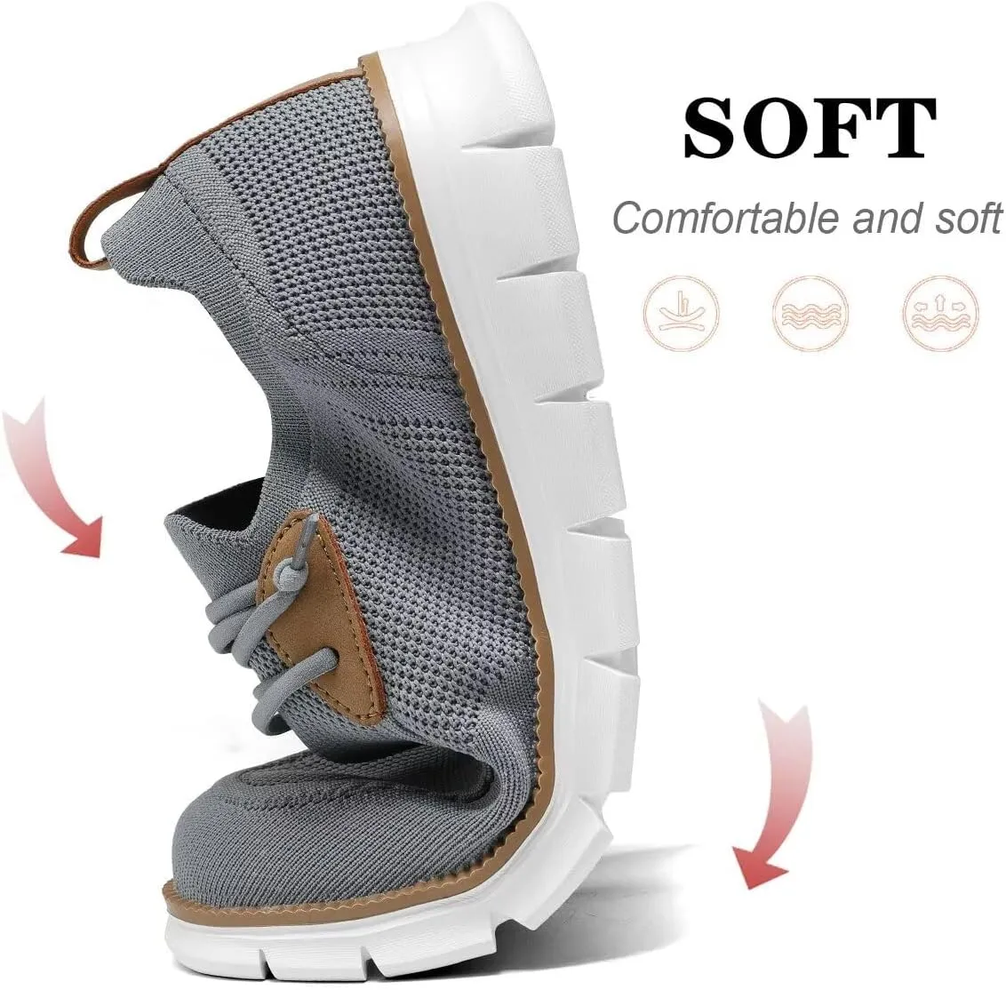 Mens Casual Loafers Shoes Slip On Fashion Walking Dress Sneakers Business Oxfords Work Lightweight Soft Sole Zapatos