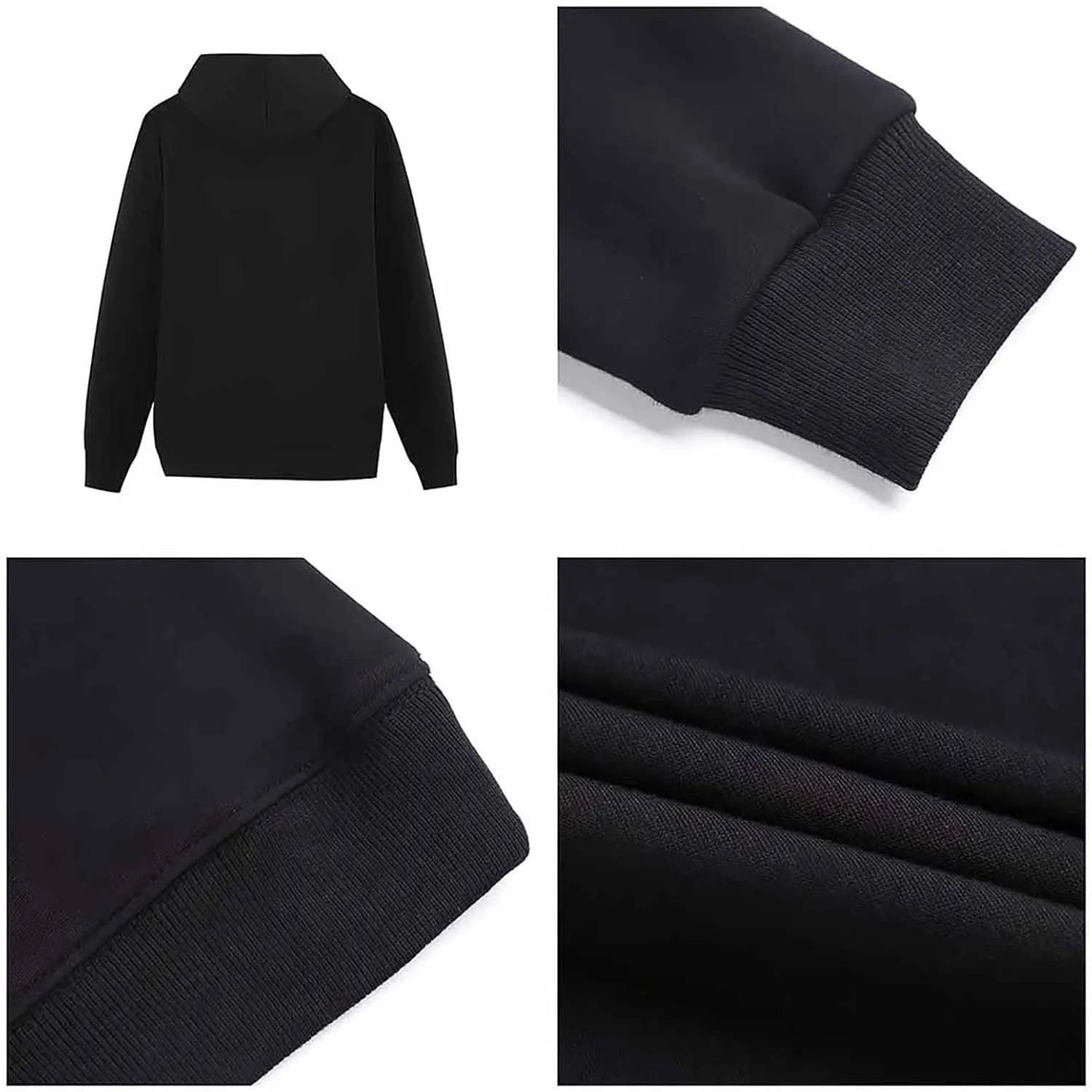 Men's Casual Long Sleeve Pullover Hoodies Warm Hooded Sweatshirts Tops