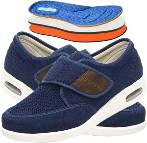 Men's Diabetic Shoes - Extra Wide Trainers for Swollen Feet - Comfortable Slip-On Sneakers with Arch Support