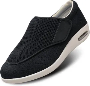 Men's Diabetic Shoes Pain Relief Easy to Slip On Wide Widths Slippers Adjustable Orthopedic with Removable Memory Foam Insoles Lightweight for Seniors Swollen Feet