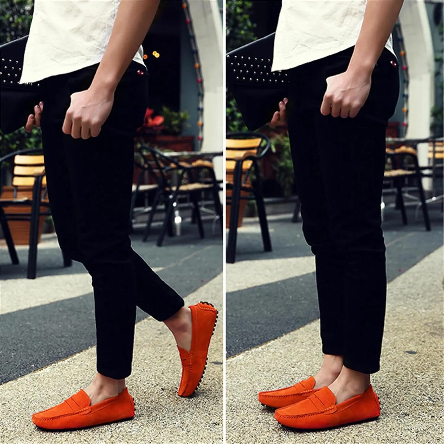 Men's Dress Loafers Slip On Casual Shoes Lightweight Soft Penny Loafers Suede Driving Boat Shoes Moccasins