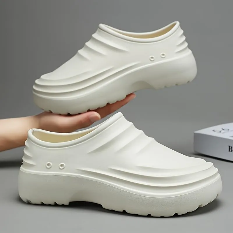 Mens EVA Chef Clogs - Non-Slip, Comfortable Kitchen Work Shoes with Thick Sole f, Easy Slip-On Design for Casual or Professional Use