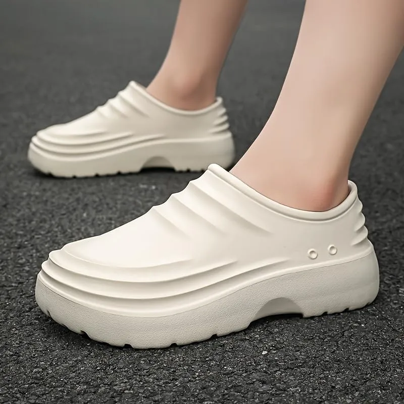 Mens EVA Chef Clogs - Non-Slip, Comfortable Kitchen Work Shoes with Thick Sole f, Easy Slip-On Design for Casual or Professional Use