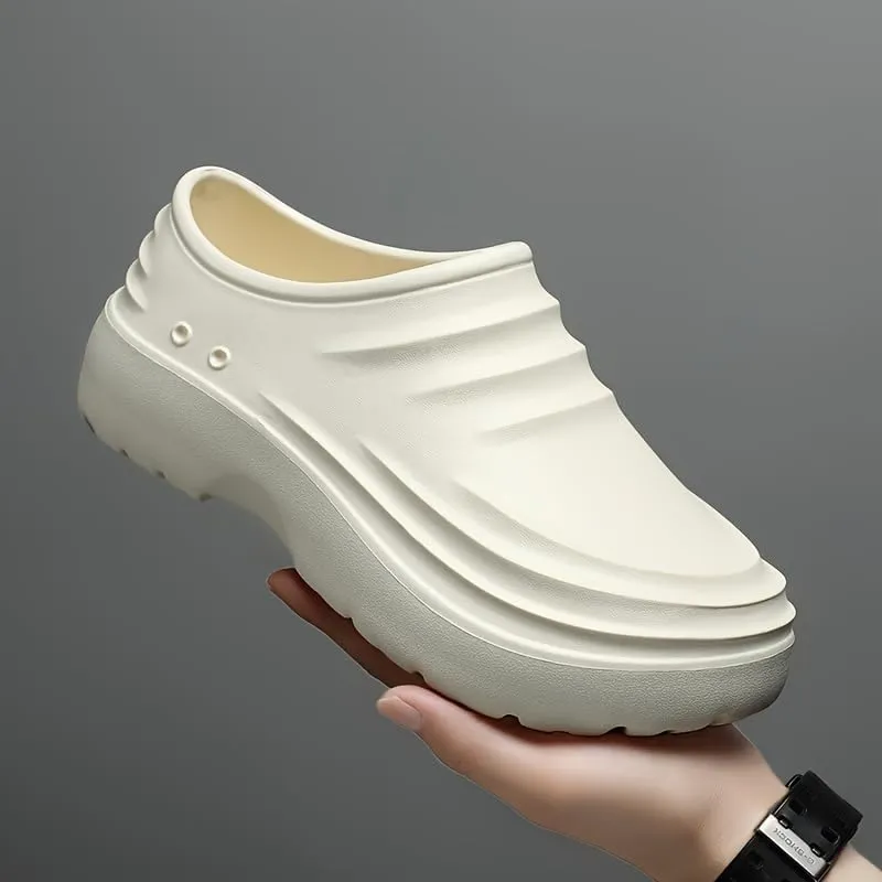 Mens EVA Chef Clogs - Non-Slip, Comfortable Kitchen Work Shoes with Thick Sole f, Easy Slip-On Design for Casual or Professional Use