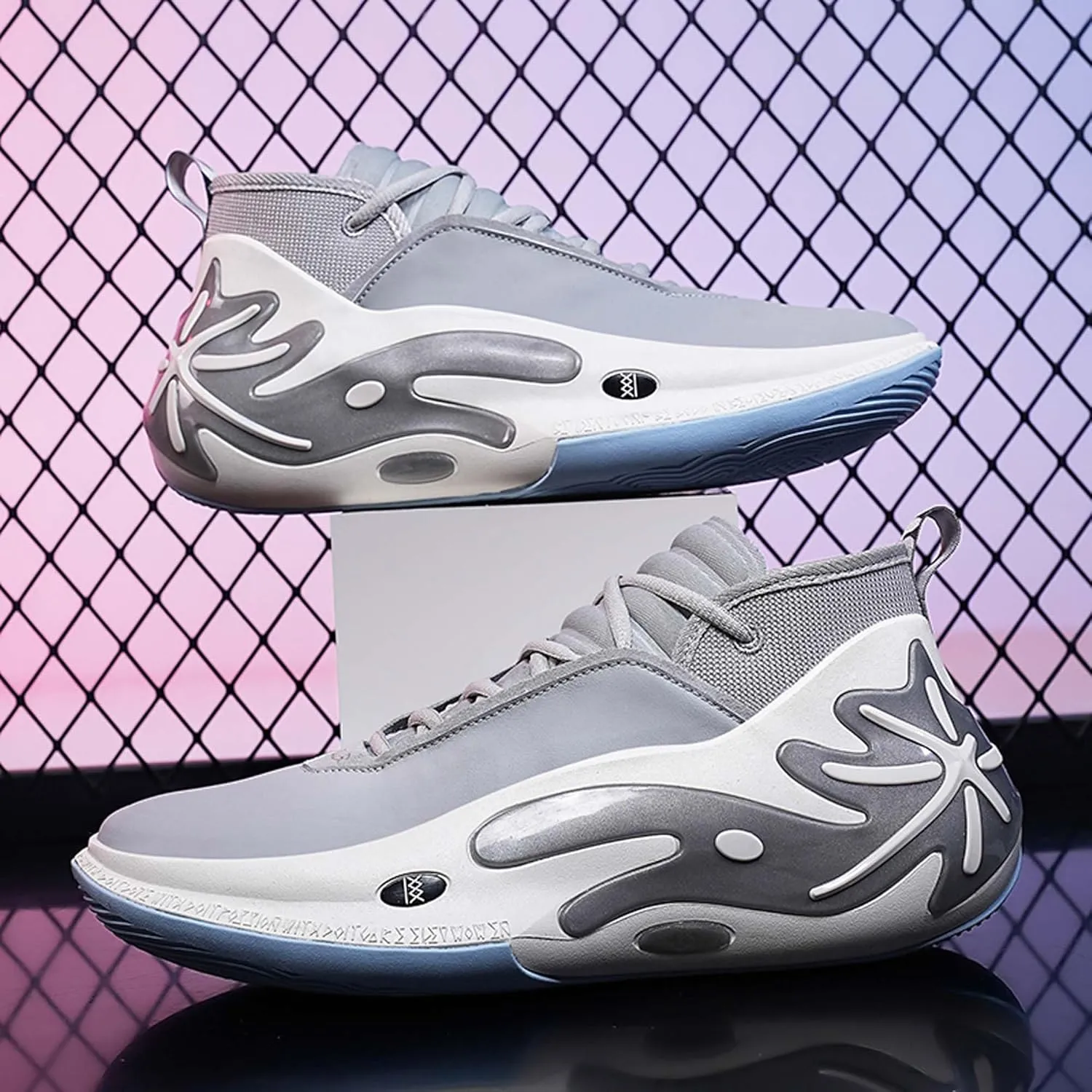 Men's Fashion Basketball Shoes Women's Breathable Sports Running Shoes Professional Shock Absorption Sneakers Teenagers Outdoor Tennis Training Jogging Shoes Casual Sneakers