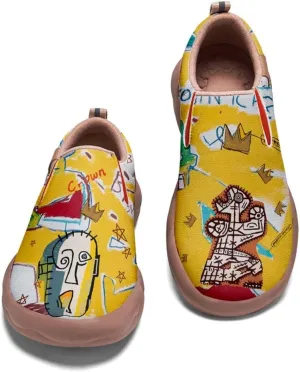 Men's Graffiti Shoes Slip On Casual Walking Travel Painted Loafers Lightweight Comfort Sneakers