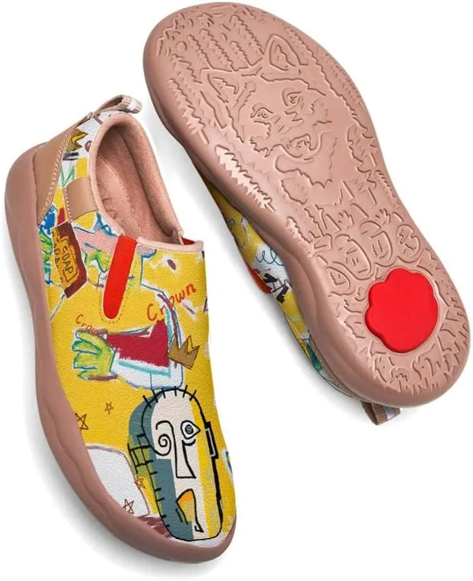 Men's Graffiti Shoes Slip On Casual Walking Travel Painted Loafers Lightweight Comfort Sneakers