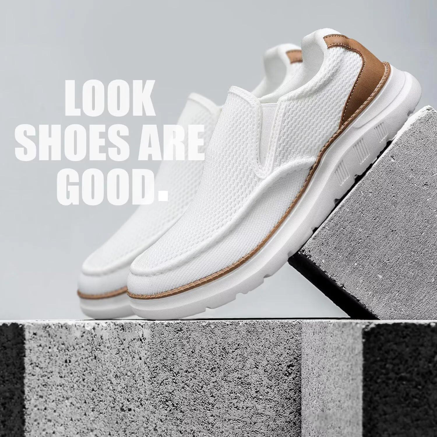 Mens Loafers Slip On Boat Shoes Casual Walking Dress Sneakers Mesh Business Oxfords Work Lightweight Soft Sole