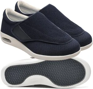 Men's Mesh Slip-on Trainers Casual Shoes Men's Wide Width Shoes with Easy Put On Adjustable Lightweight for Diabetic Edema Plantar Fasciitis Bunions Arthritis Swollen Feet