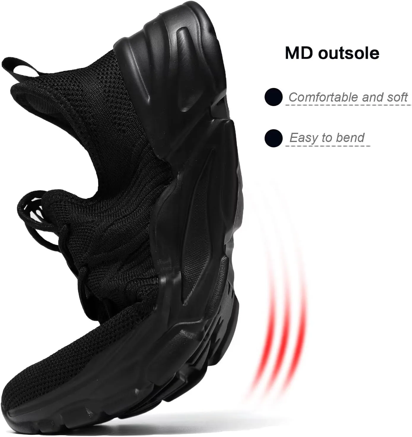 Mens Running Shoes Slip-on Walking Tennis Sneakers Lightweight Breathable Casual Soft Sole Mesh Workout Sports Shoes
