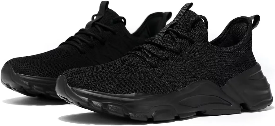 Mens Running Shoes Slip-on Walking Tennis Sneakers Lightweight Breathable Casual Soft Sole Mesh Workout Sports Shoes