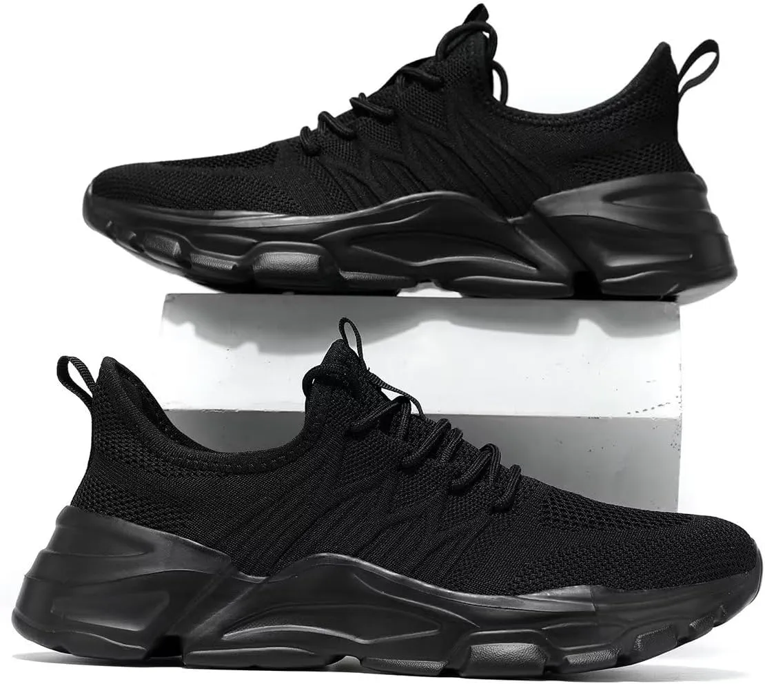 Mens Running Shoes Slip-on Walking Tennis Sneakers Lightweight Breathable Casual Soft Sole Mesh Workout Sports Shoes