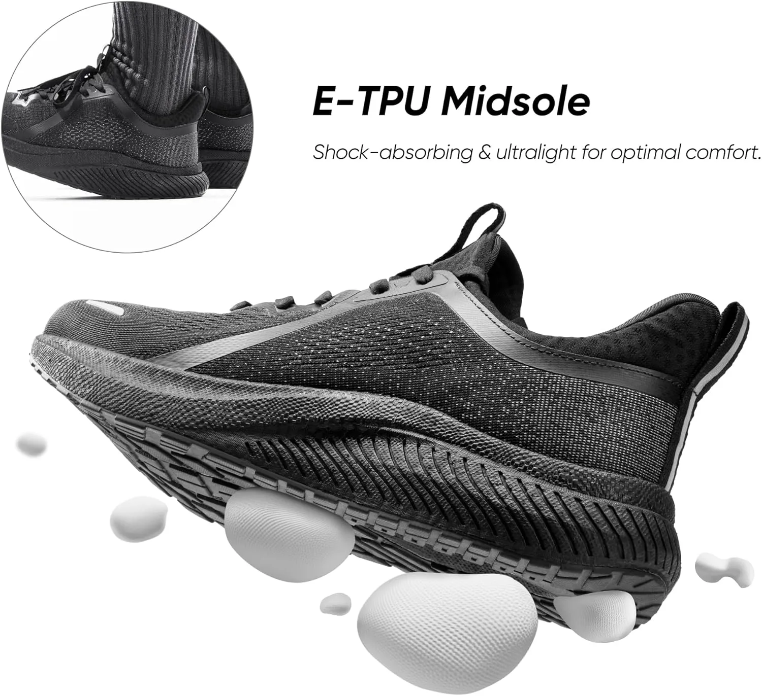 Men's Slip On Walking Shoes DreamLife Non Slip Athletic Gym Workout Comfortable Lightweight Running Tennis Sneakers