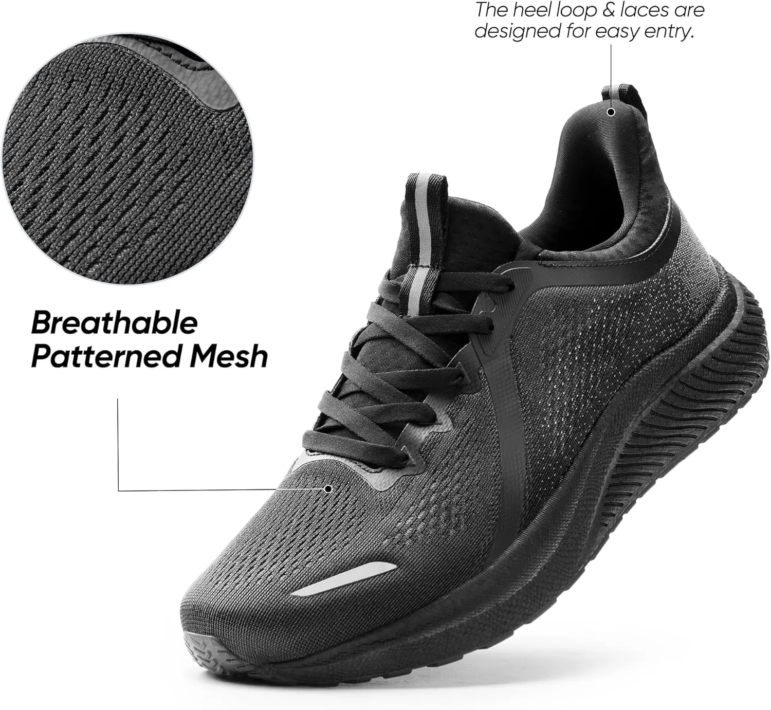 Men's Slip On Walking Shoes DreamLife Non Slip Athletic Gym Workout Comfortable Lightweight Running Tennis Sneakers