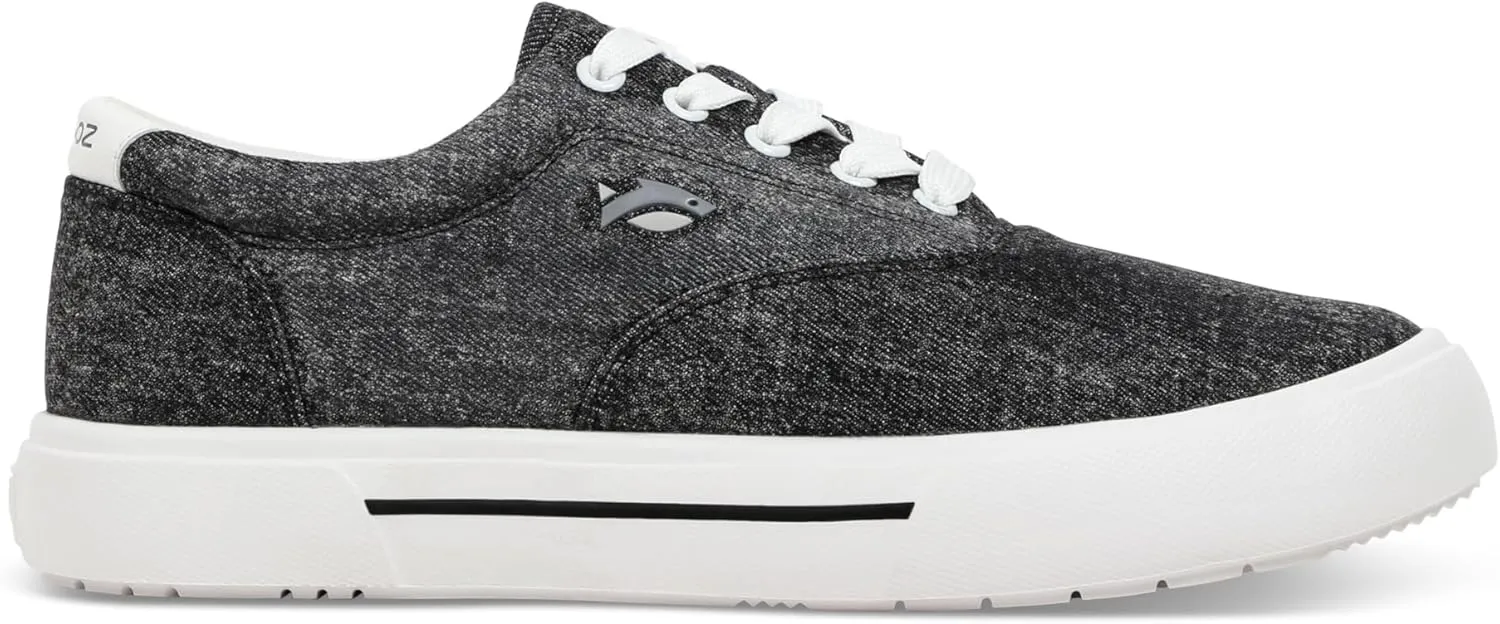 Men's Sunwashed Lace-up Fishing Shoes | Water-Repellent, Pre-Shrunk Nylon/Cotton Blend | Arch Support, Padded Collar, & Sneaker Platform