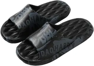Men's Women Kids Trendy Flower Print Slip On Platform Slides, Unisex Casual Open Toe Anti-Skid Slippers for Indoor Outdoor Bathroom