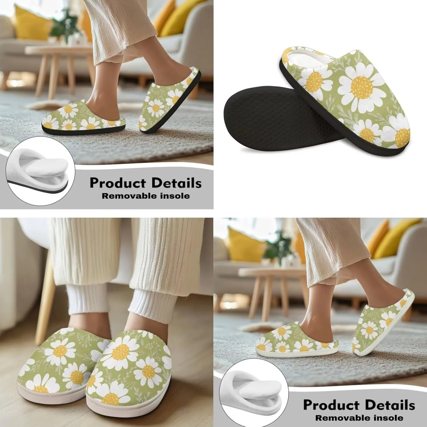 Men's Women's Non-slip Slippers, Flannel Warm Soft Cozy Slippers, House Bedroom Indoor/Outdoor Warm Shoes, Size 2-12