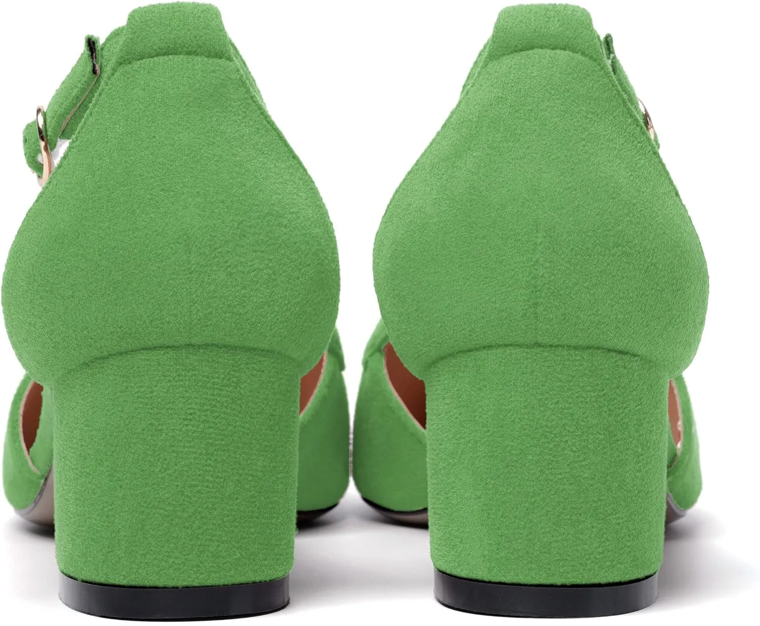 MERRORI Womens Pointed Toe Dress Heels Casual Slip On Suede Office Block Low Heel Pumps Shoes 2 Inch