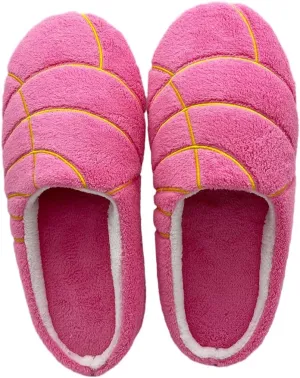 Mexican Concha Slippers for Women Men Concha Pantuflas Soft Plush House Slippers for Indoor Use